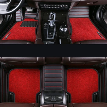 Высококачественный Индивидуальный однослойный и двухслойный съемный автомобильный коврик в полоску для HYUNDAI Santa Fe (7 мест) Автозапчасти