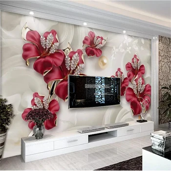 wellyu Papel de parede Обои на заказ 3D фотообои обои Комната Ароматные Стереоскопические Украшения Цветок диван Фон Обои