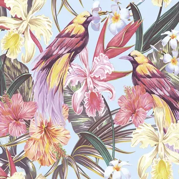 Настенная роспись с тропическими экзотическими цветами, обои для домашнего декора