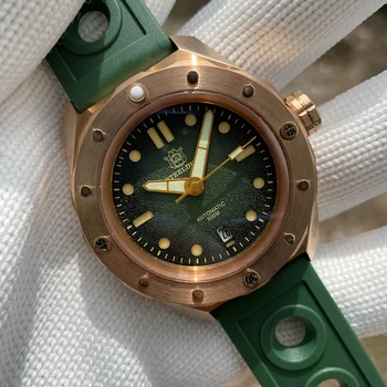 Steeldive 500M Diver Механические автоматические мужские часы NH35 бронза Безель CuSn8 сапфировое стекло