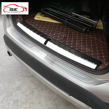 Для BMW X1 F48 2016-2020 Внутренняя защита багажника из нержавеющей стали, внутренняя накладка на задний бампер автомобиля, отделка Авто, аксессуары для интерьера