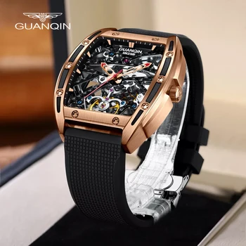 Мужские часы GUANQIN 2023, механические автоматические часы Для мужчин, Лучший бренд Класса Люкс, деловые часы из нержавеющей Стали, Relogio Masculino