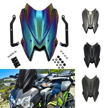 4 Цвета Лобовое стекло мотоцикла Для мотоциклов Kawasaki Z650 Z900 2020 2021, Ветровые чехлы, Ветрозащитный экран с кронштейном