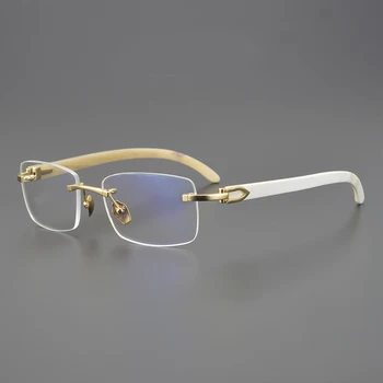 Оправа для очков из натурального рога буйвола, мужские дизайнерские Деловые оптические очки ручной работы, женские очки для чтения при близорукости по рецепту врача
