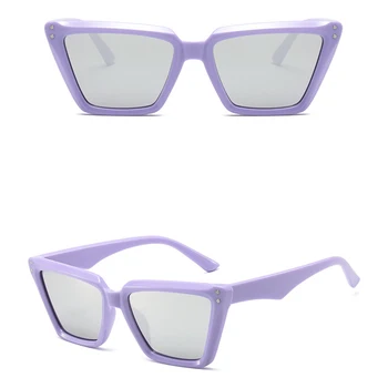Дропшиппинг, новые модные солнцезащитные очки, женские брендовые дизайнерские ретро-прямоугольные солнцезащитные очки Ins, популярные красочные винтажные квадратные очки