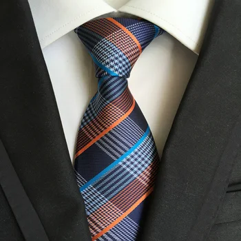 Мужской галстук из 100% шелка с геометрическим рисунком, классический галстук для мужчин, деловые повседневные вязаные мужские галстуки