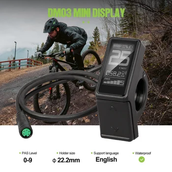 Электрический велосипед DM03 Мини Улучшенная версия Uart Протокол 24 В/36 В/48 В Водонепроницаемый OLED Спидометр Для BAFANG Mid/Hub Motor Kit
