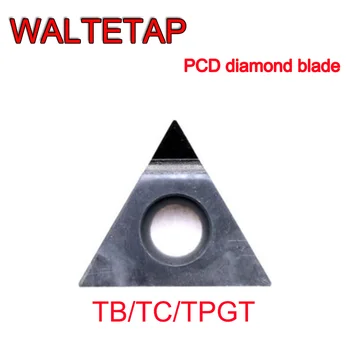 WALTETAP алмазный токарный станок TCGT TPGT 110304 медь алюминий пластик высококачественная обработка PCD алмазные токарные лезвия частицы