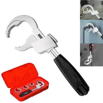 Универсальный разводной ключ с 3 патронами, Многофункциональный двусторонний ключ для ванны, ручной инструмент для ремонта ванной комнаты