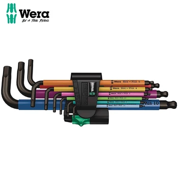 WERA Tools 05073593001 Набор шестигранных ключей с длинной рукояткой 950 SPKL / 9 SM N SB, 39 шт., набор разноцветных L-образных ключей