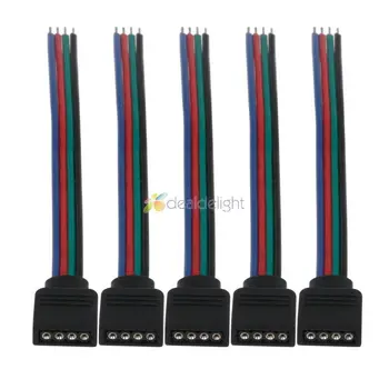 10 ШТ 4-КОНТАКТНЫЙ Разъем RGB Соединительный кабель Для 3528 5050 SMD светодиодной ленты DIY Бесплатная доставка