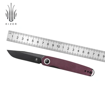 Kizer Knife Survival Squidward V3604C3 2023 Новая Красная Ручка Richlite со Стальным Лезвием 154 см, Уличный Карманный Нож для Мужчин