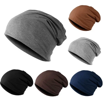 Классические мужские осенне-зимние шапки, однотонные шапочки в стиле хип-поп, тюбетейки, женские мужские шапки, вязаные крючком шапочки Gorro