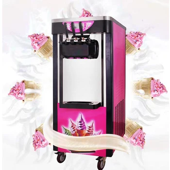 Коммерческая трехцветная вертикальная машина для мягкого мороженого CE220V, умная машина для мороженого в виде рожка, магазин быстрого питания, магазин холодных напитков, магазин мороженого m