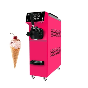 Машина для приготовления мягкого мороженого, коммерческая Электрическая настольная машина для приготовления сладких рожков с одной головкой