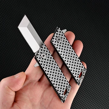 Складной нож с лезвием D2 высокой твердости, ручка из нержавеющей стали, многофункциональный EDC Express Box, нож для выживания на открытом воздухе, инструмент для кемпинга