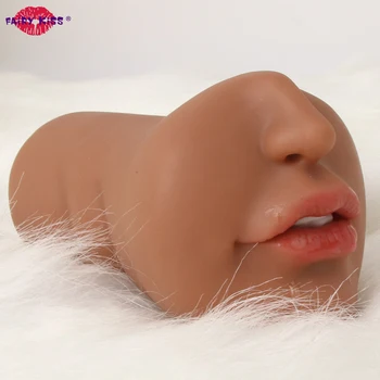 Искусственный Мужской мастурбатор для минета, реалистичные игрушки для орального секса для мужчин, мастурбация для взрослых, резиновая вагина, Силиконовый карман, киска, рот