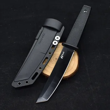 Нож для выживания Cold Steel 17T Tanto Point Satin Blade, Универсальный Нож с фиксированным лезвием, Охотничьи инструменты