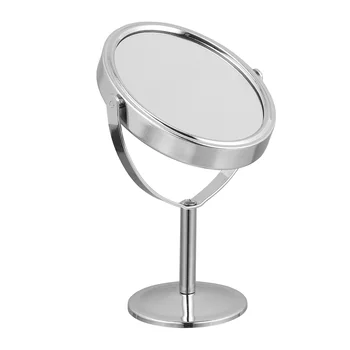 Настольное увеличительное зеркало, вращающееся двустороннее зеркало (серебро)