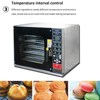 Коммерческая электрическая печь с циркуляцией горячего воздуха, электрическая плита с 4 слоями выпечки из нержавеющей стали для бургеров/хлеба/пиццы