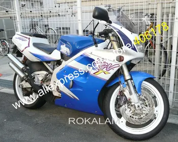 Комплект Обтекателей Для Suzuki RGV250 VJ22 90-94 RGV 250 VJ22 1990 1991 1992 1993 1994 Синий Белый ABS мотоциклетный обтекатель