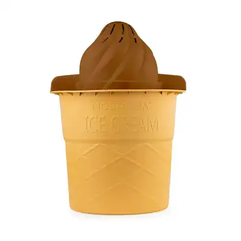 Устройство Для Приготовления Мороженого в виде Вихревых Рожков Шоколадно-коричневого цвета