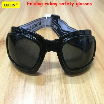 Складные защитные очки LEILIN gray, губчатая оправа, Дышащие удобные велосипедные очки, защита от ультрафиолета, защита от ударов, защитные очки