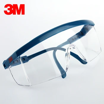 Защитные очки 3M 1711, Прозрачные очки для защиты от ветра, песка и пыли, Противоударная полировка, Защитные очки для путешествий на улице