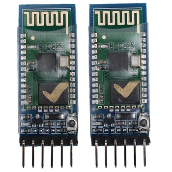 Лучшие 2шт HC-05 6 Pin RF Беспроводной Bluetooth Приемопередатчик Ведомый Модуль RS232/TTL В UART Конвертер И адаптер Для Arduino