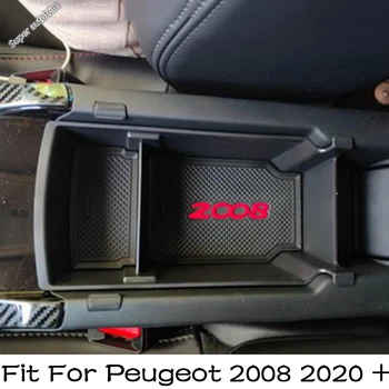 Центральный ящик для хранения Подлокотника, отделение для Перчаток, Органайзер, черный, подходит для Peugeot 2008 2020 - 2022, пластиковые аксессуары для интерьера