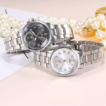 Горячие продажи, модные минималистичные женские часы со стальным ремешком, цифровые весы, кварцевые часы в подарок для влюбленных и лучших друзей