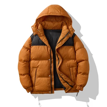 2023, Новинка зимы, Утолщенный хлопковый штекер, Высококачественный цвет, Свободная мода для отдыха С теплой мужской хлопчатобумажной курткой