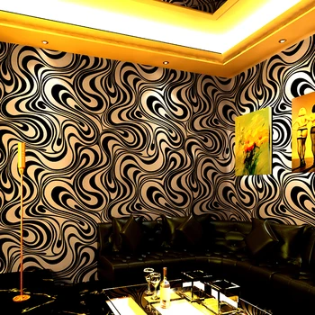 Современный рулон обоев с абстрактной волной 3D для стен, Персонализированный Фон для дивана в комнате KTV, обои в полоску papel pintado