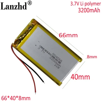 3,7 В полимерный 3200 мАч литий-ионный аккумулятор Li-ion для планшетных ПК power bank GPS mp3 mp4 mp5 светодиодный светильник динамик камера рекордер 804066