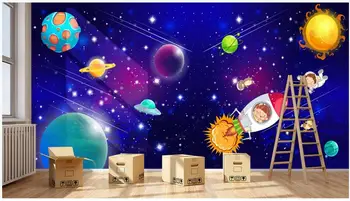 фотообои на заказ, 3D Милый мультфильм, звездная научно-фантастическая вселенная, домашний декор, обои для гостиной, для стен в рулонах