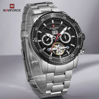 Лучший бренд NAVIFORCE 2021 Новые мужские механические часы Роскошные автоматические водонепроницаемые наручные часы из нержавеющей стали 10ATM для мужчин