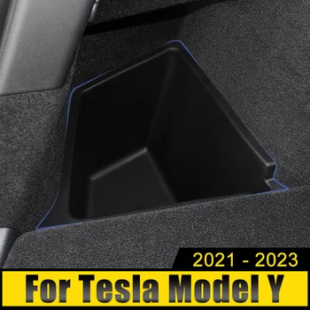 Автомобильные Аксессуары Для Tesla Model Y 2021 2022 2023 TPE Задний Багажник Боковой ящик для хранения Карманный Контейнер Для хранения Органайзер Чехол Лоток