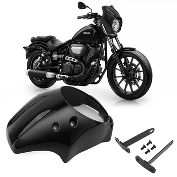Мотоциклетный обтекатель Глянцевая черная фара ABS Передняя ветровая крышка Аксессуары Для Yamaha XVS 950 SPEC BOLT 950 2013-2022