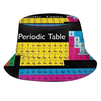 Периодическая таблица шляп-ведерок с принтом, солнцезащитная кепка, Химические вещества, атомы, молекулы, Периодическая таблица периодической химии