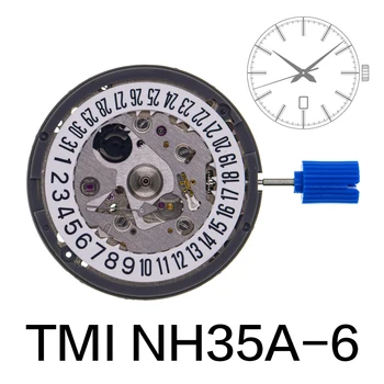 Часы с механизмом NH35A Япония NH35A-6 Механическое Автоматическое Колесо даты с 24 Драгоценными Камнями Высокой Точности Movt Замена Сменный Механизм с автоподзаводом