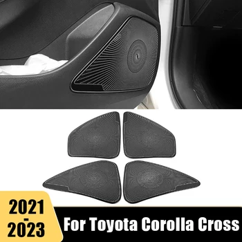 Для Toyota Corolla Cross XG10 2021 2022 2023 Гибридный Автомобильный Дверной Аудио Динамик Из Нержавеющей Стали, Крышка Динамика, Накладка для Громкоговорителя, Аксессуар