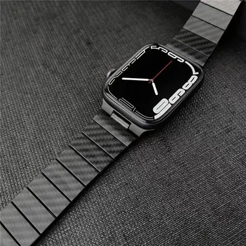 Ремешок из углеродного волокна для Apple Watch ultra 49mm band 44mm 40mm 3842mm PC watchband link браслет серии 8 7 6 5 4 3 SE 45mm 41mm
