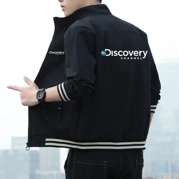 Весенние и осенние мужские куртки и пальто с воротником-стойкой, повседневная куртка в английском стиле, одежда Discovery Channel