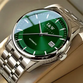 Роскошные механические часы бренда CARNIVAL, Модные деловые автоматические наручные часы с календарем, водонепроницаемые часы для мужчин Relogio Masculino