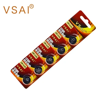 VSAI 5 шт./Лот CR1620 3V Аккумуляторная батарея Кнопка Монета Батарейки Для Автомобильных Часов с дистанционным управлением
