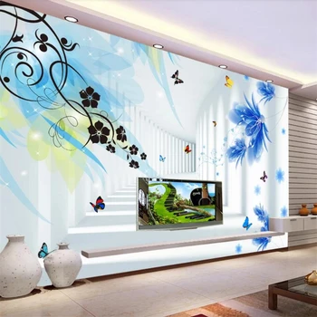 beibehang Настроить HD фрески 3d обои blue space расширить Европу papel de parede фрески обои для гостиной обои