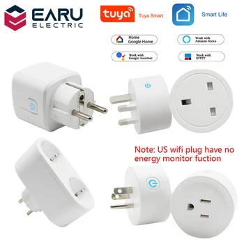 ЕС/США/Великобритания 10A/16A Smart Wifi Power Plug Монитор Энергопотребления Таймер Умный Дом Wifi Беспроводная Розетка для Alexa Google Home от Tuya App