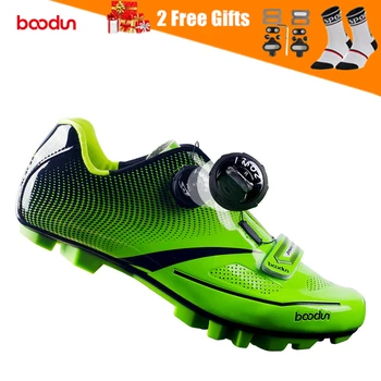 Мужская Велосипедная обувь BOODUN, обувь для Шоссейного Велосипеда, Обувь для горного Велосипеда, Обувь для MTB, Светоотражающие Велосипедные кроссовки, обувь для триатлона, Гоночная обувь