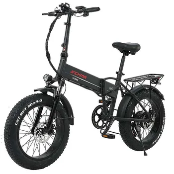 Электрический велосипед, пляжный, снежный, складной, Питание от литиевой батареи, Ширина шины 20 Дюймов, Ходьба 48 В, прочный противоскользящий